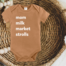 Load image into Gallery viewer, Mom Milk Market Strolls Organic Cotton Onesie
