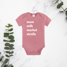 Load image into Gallery viewer, Mom Milk Market Strolls Organic Cotton Onesie
