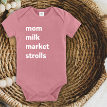 Load image into Gallery viewer, Mom Milk Market Strolls Organic Cotton Onesie
